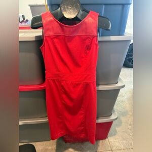 Elegant Red Sleeveless Dress 97